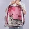 Hello Kitty Transparent Pet Carrier Backpack Bag – For Cats & Small Dogs
