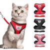 Adjustable Mesh Cat Vest Harness with Leash