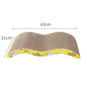 Premium Cat Scratcher with  Catnip – S-Shape Wave Design