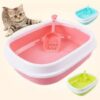 Spacious Plastic Cat Litter Box  - Scooper-Free