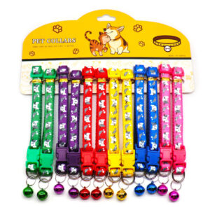 Cat face Nylon Thread Cat Collars with Bell 1 Piece