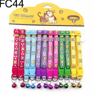 Butterfly printed Nylon Thread Cat Collars with Bell