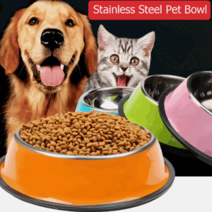 Bponline pet stainless steel bowl ( 18 cm) Random color