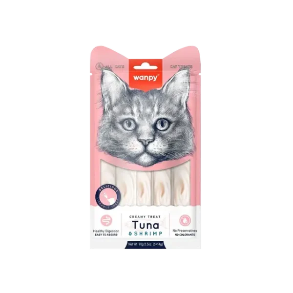 Wanpy Creamy Treat Tuna and Shrimp  (5×14g)